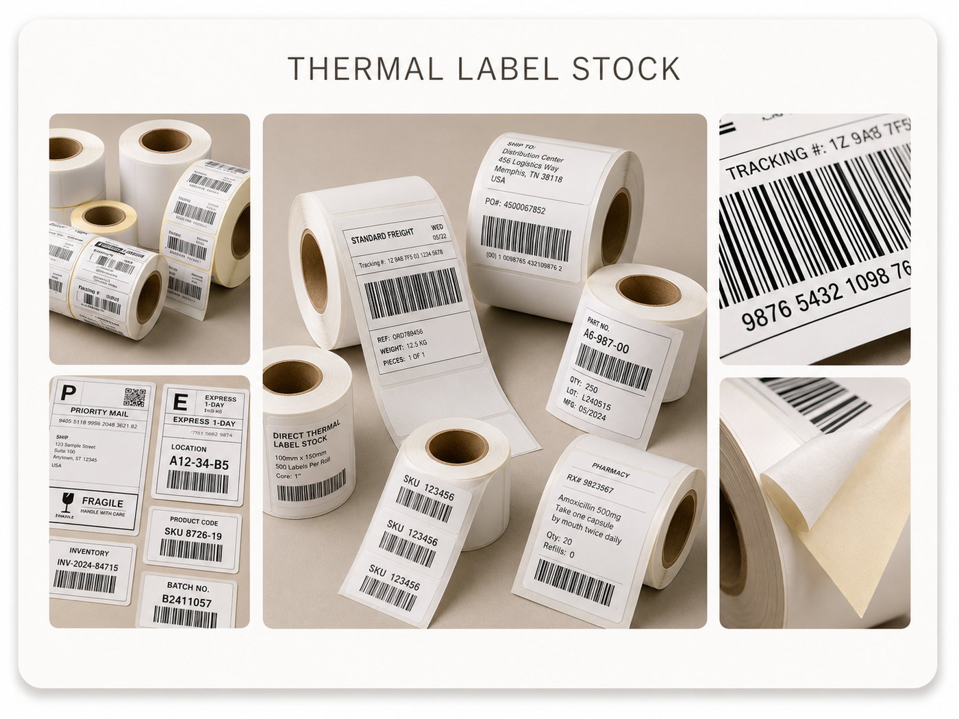 Thermal label stock specimens
